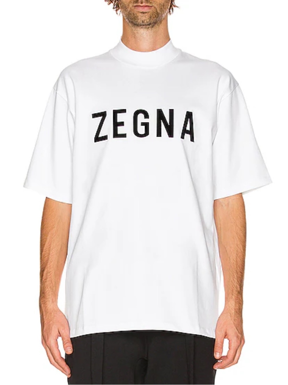 Fear of God White Short-Sleeve Logo Tee with Black Lettering